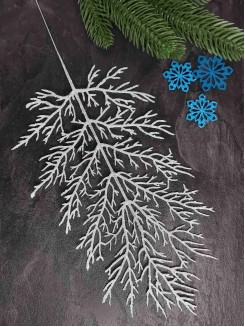 Ветка с глиттером 42,5*16см (белый)